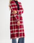 Downeast - Heritage Red Plaid Button Down Sweater Jacket