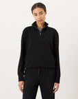Pact - CloudKnit Quarter Zip Sweatshirt - Black