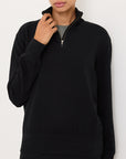 Pact - CloudKnit Quarter Zip Sweatshirt - Black