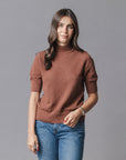 Hope & Henry - Diamond Stitch Mock Neck Sweater