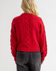 Downeast - Schmancy Cable Knit Button Down Sweater
