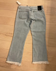 LIGHT WASH J BRAND CROP BOOT MID RISE JEANS 30