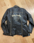 BLACK HARLEY DAVIDSON LEATHER MOTORCYCLE JACKET S
