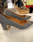 GREY TORY BURCH HEELS 9