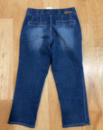DARK DENIM JAG CROPPED JEANS 8