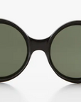 Round Mod Vintage Sunglass with Beveled Frame - Trudy