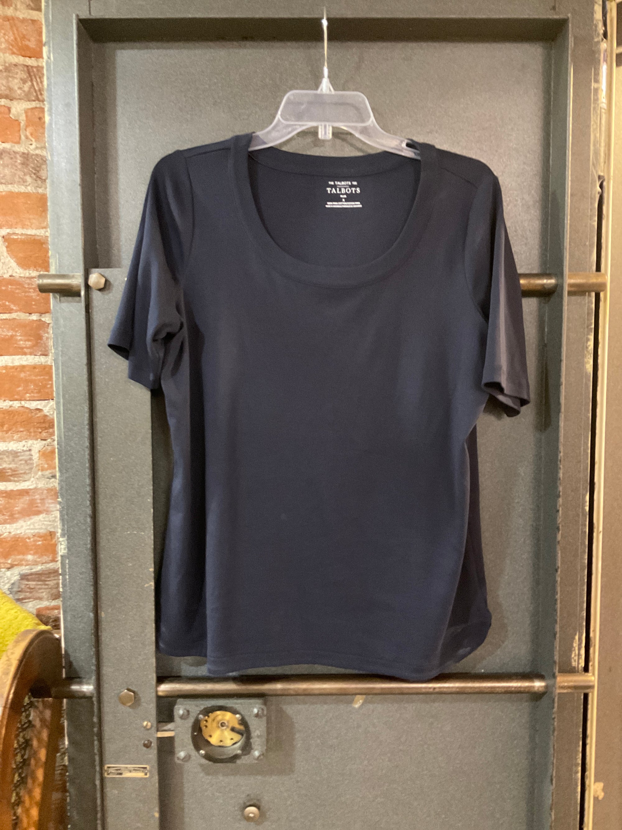 NAVY TALBOTS SHORT SLEEVE SHIRT 1X