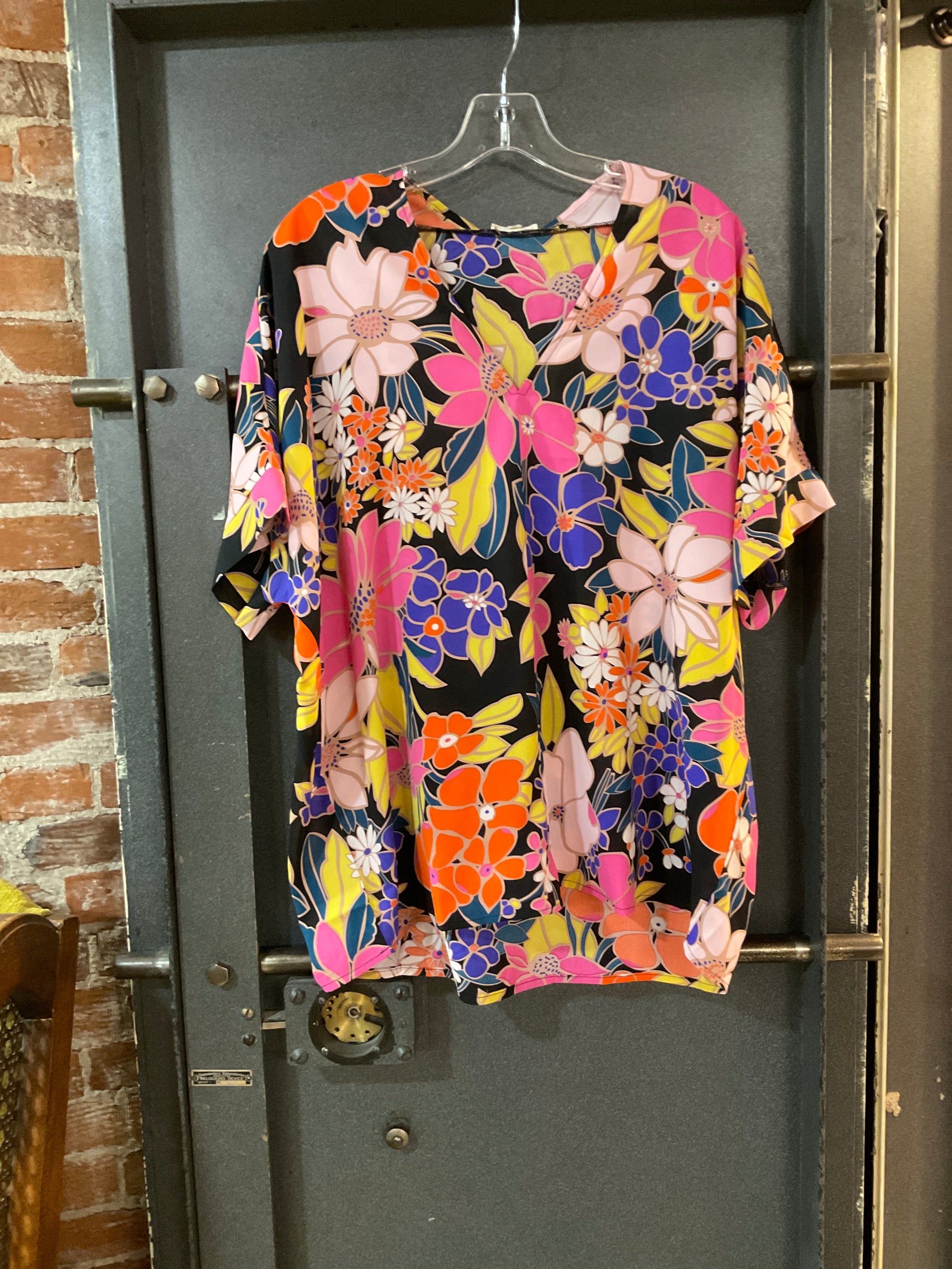 FLORAL JODIFL SHORT SLEEVE SHIRT M