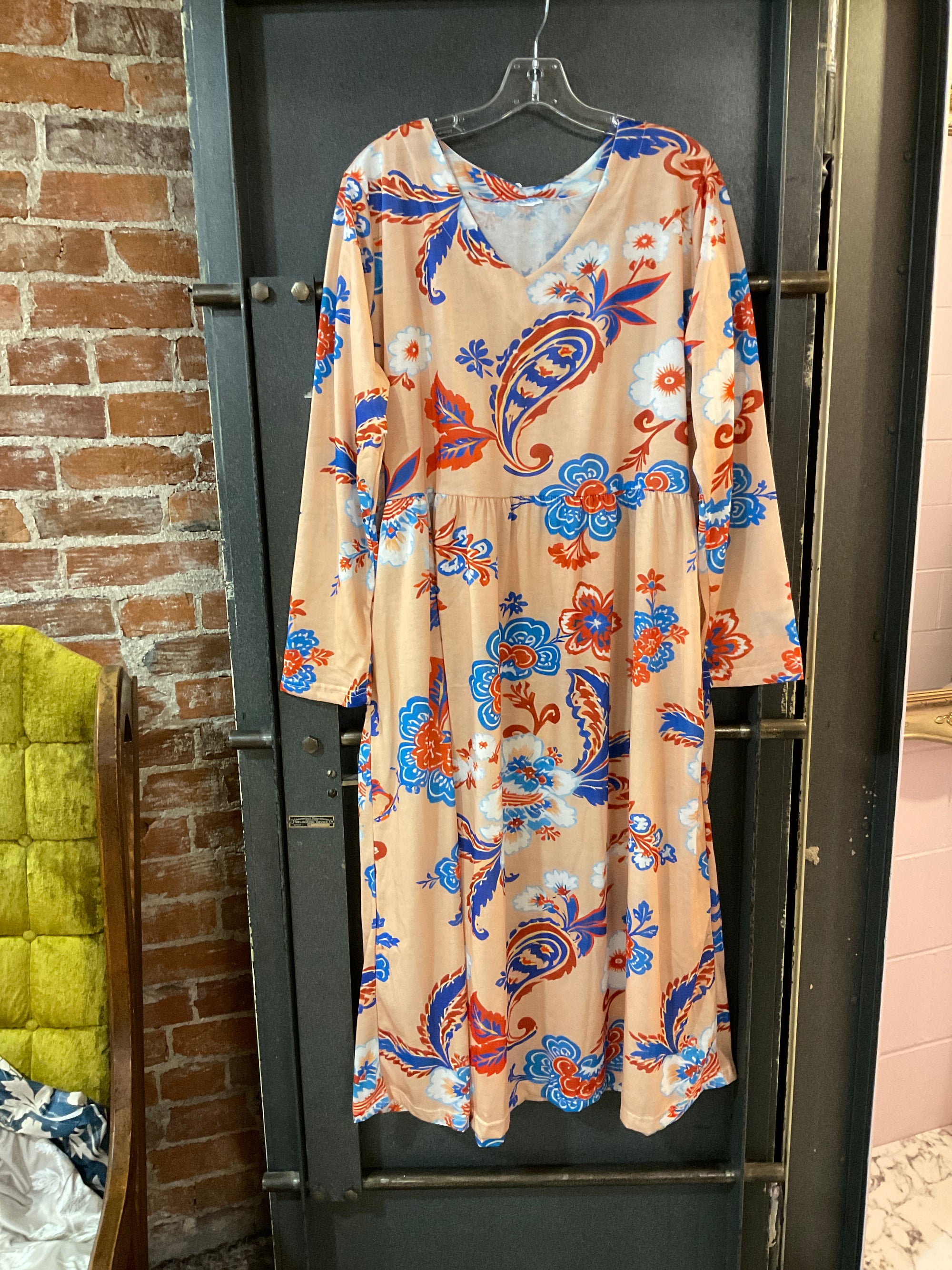 FLORAL UNKNOWN DRESS with Pockets 2XL