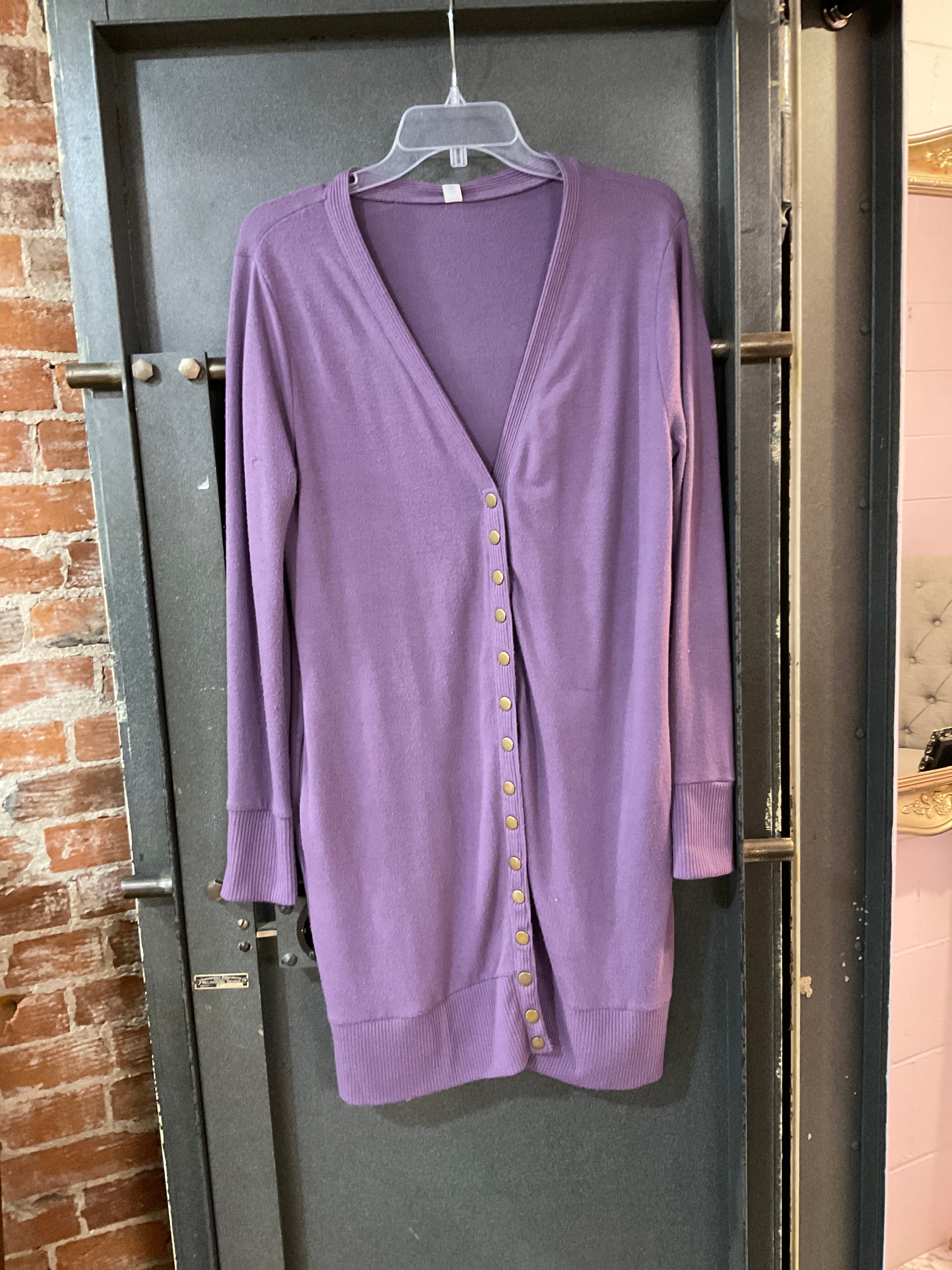 PURPLE ZENANA CARDIGAN L