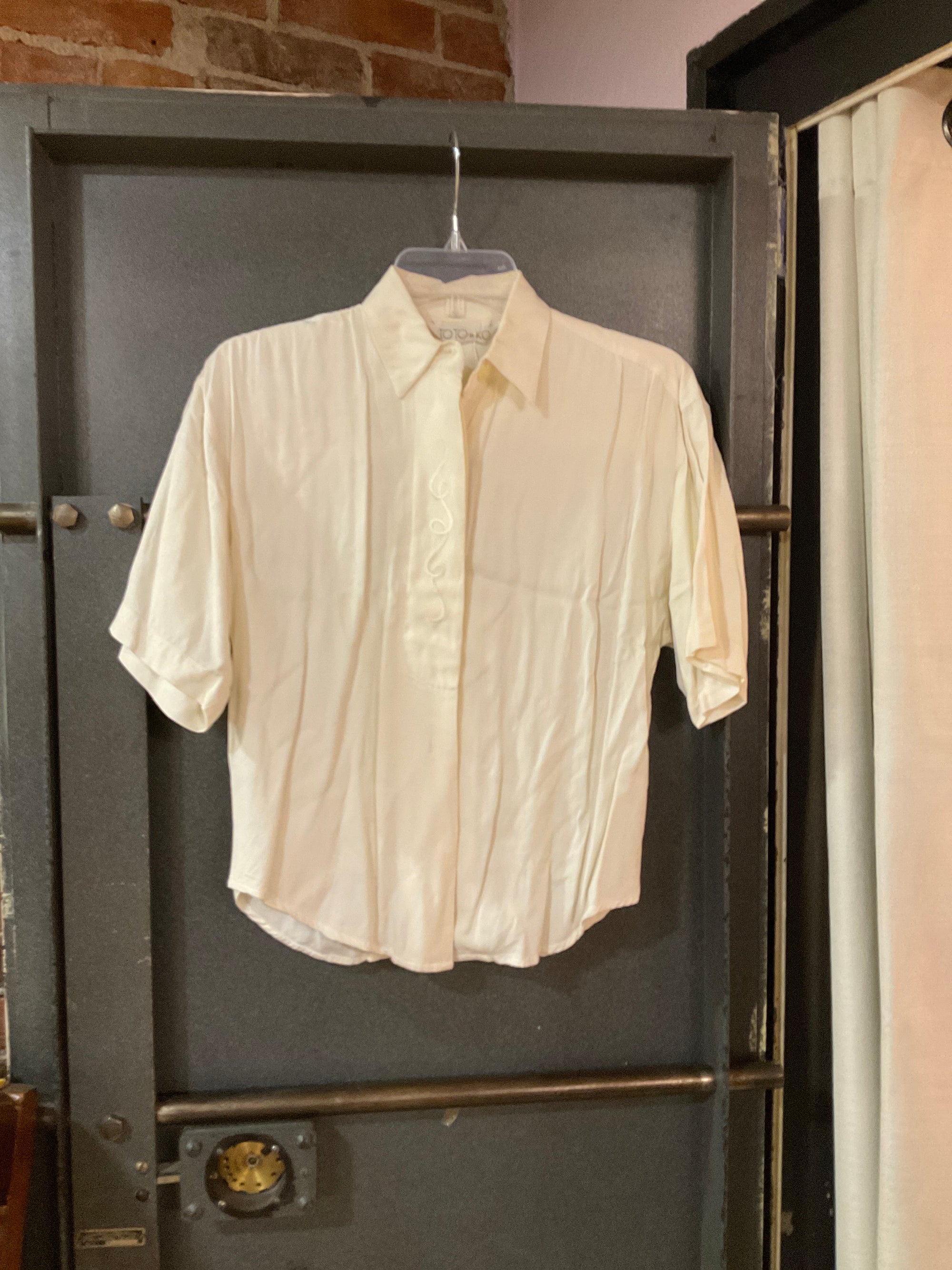 CREAM TOTONKO SHORT SLEEVE SHIRT S