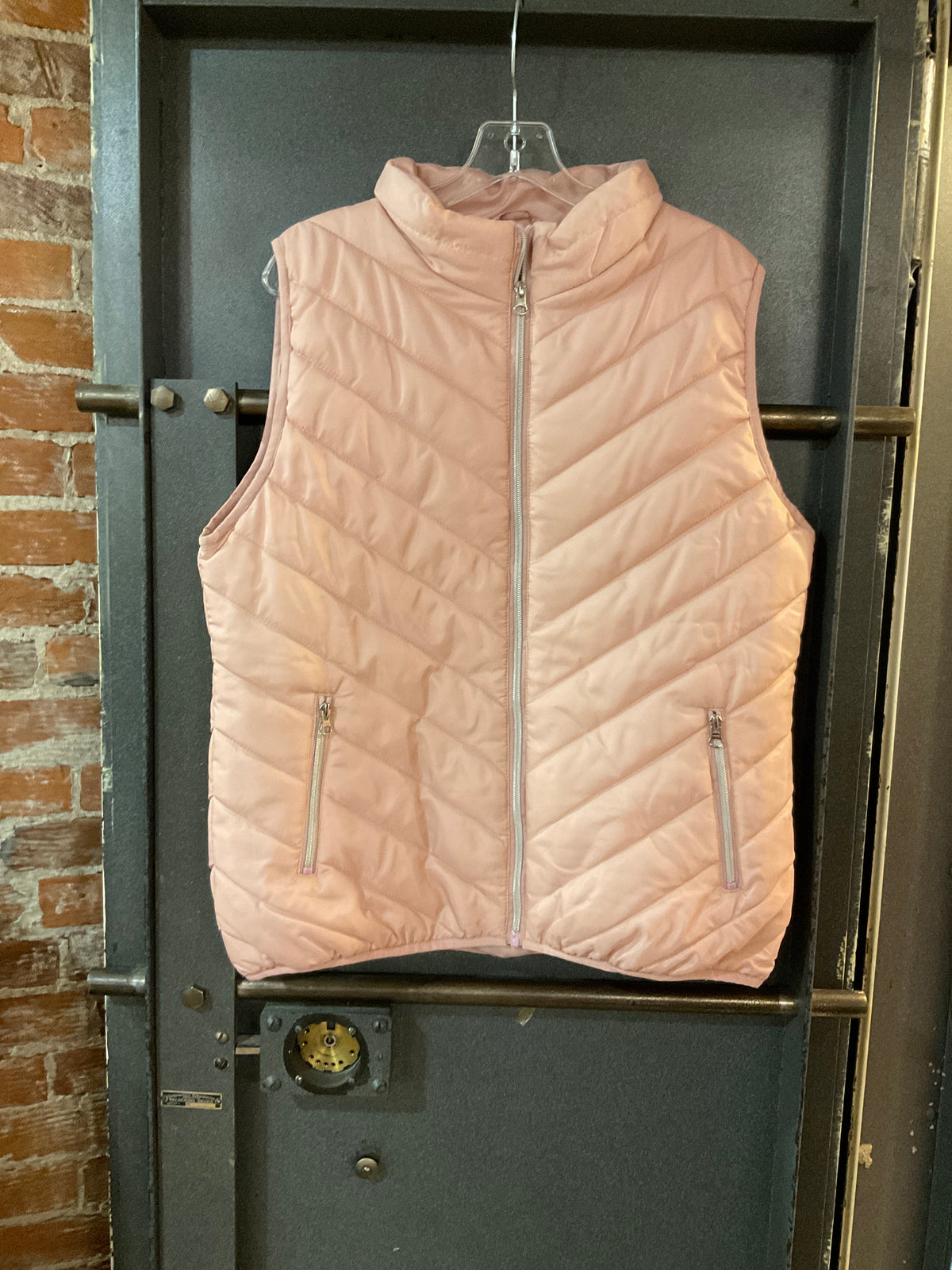 PINK KEREN HART ZIP UP VEST XL