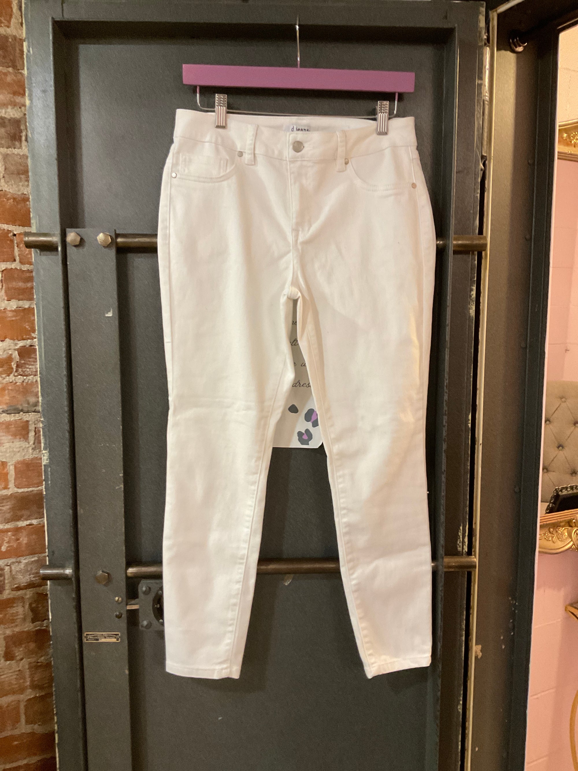 WHITE D.JEANS PANTS 8