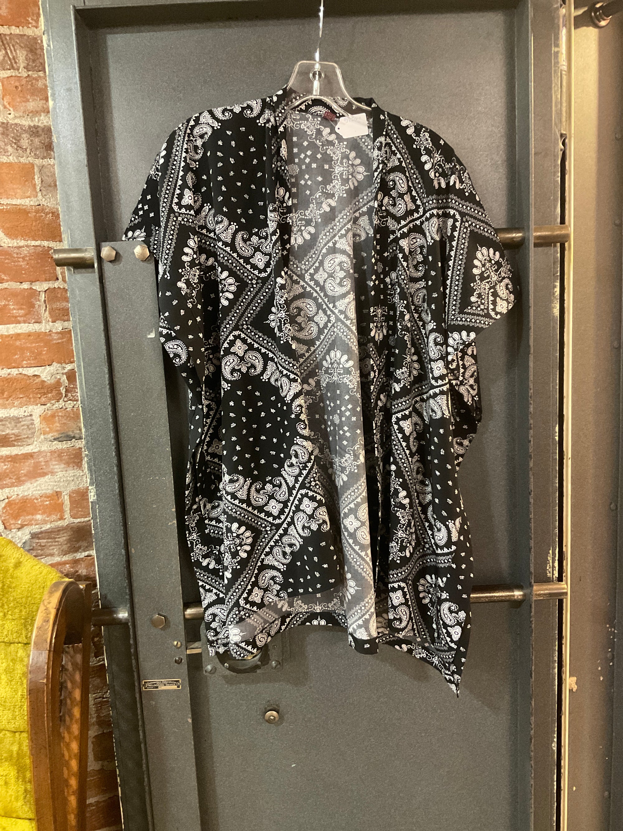 BLACK/WHITE PATTERN OA CARDIGAN O/S