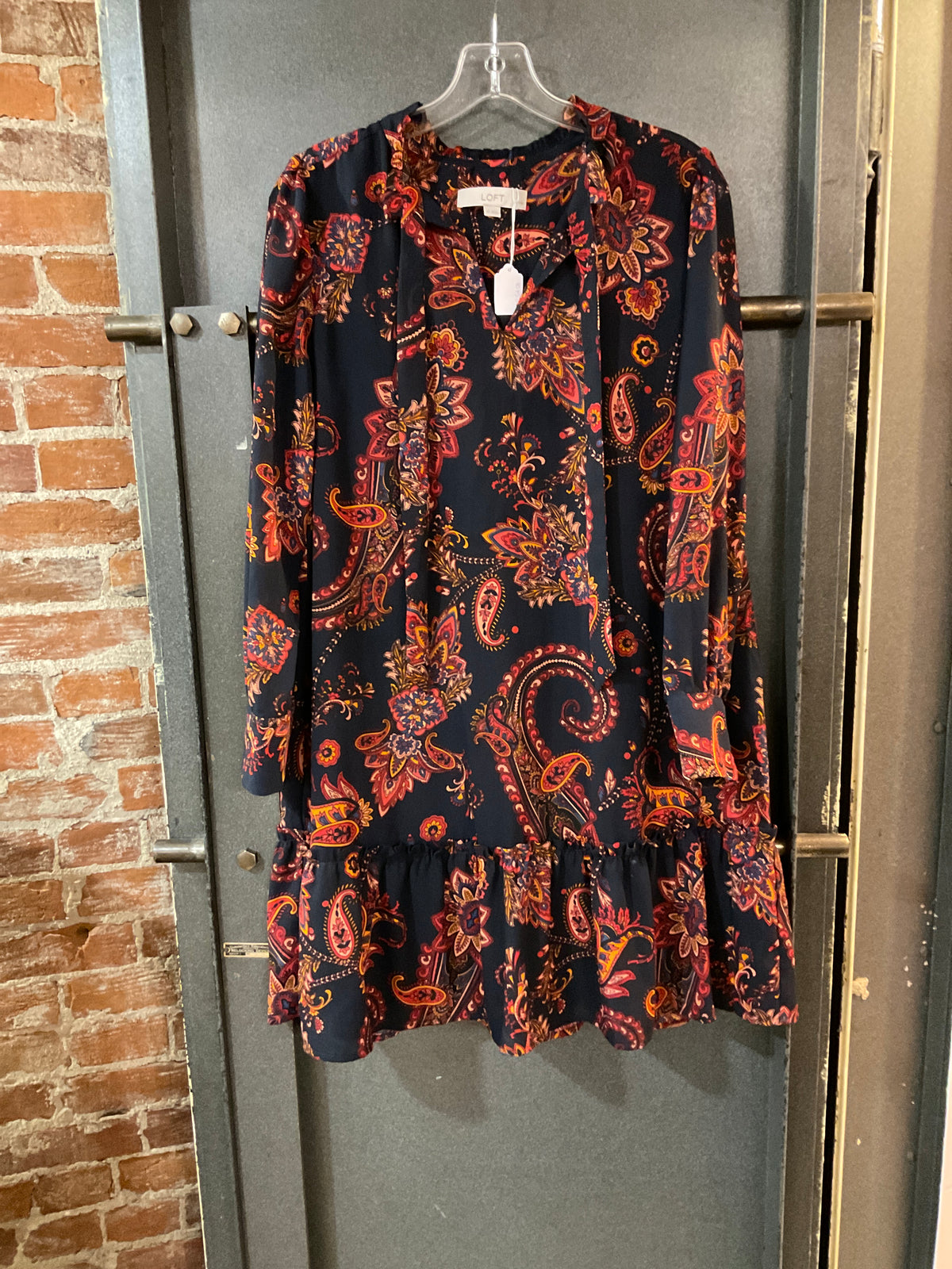 RED/BLACK FLORAL LOFT DRESS LARGE P