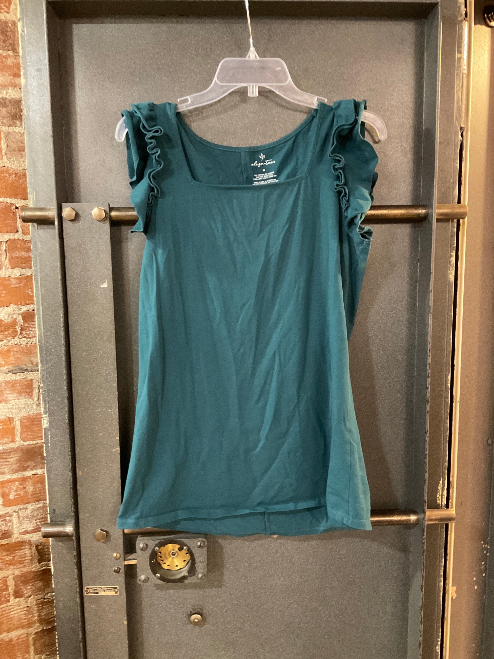 GREEN ELEGANTEES TANK TOP M