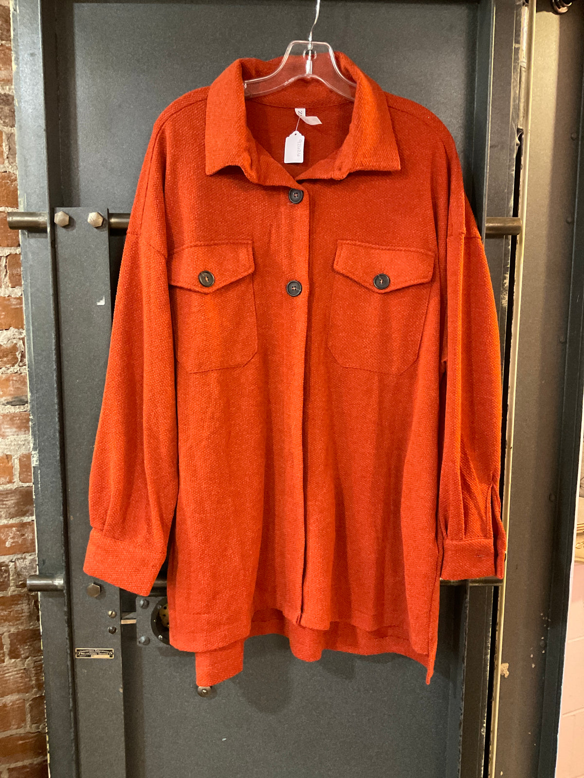 Orange ZENANA BUTTON UP JACKET L