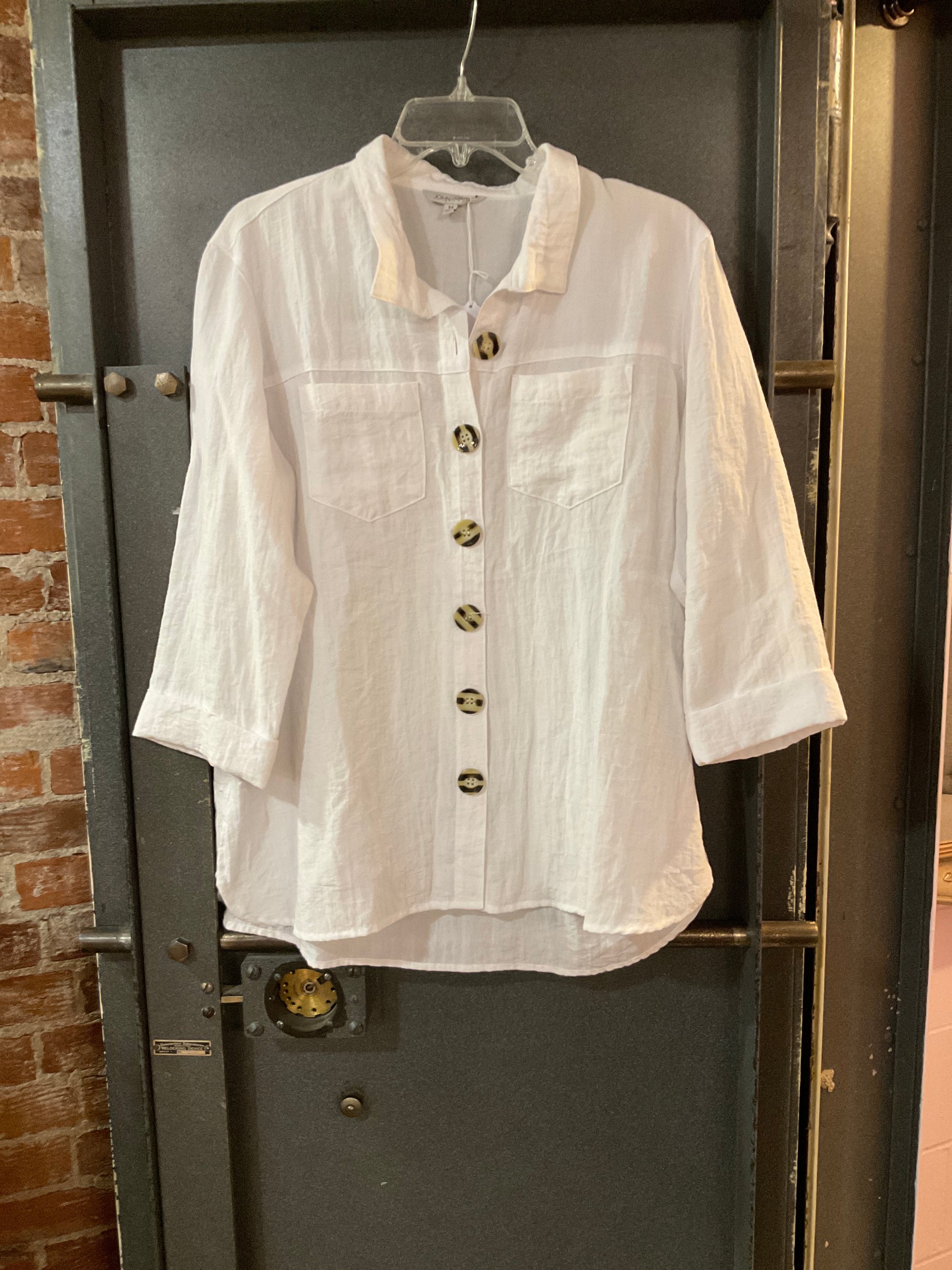 WHITE JOHN MARK LONG SLEEVE SHIRT M
