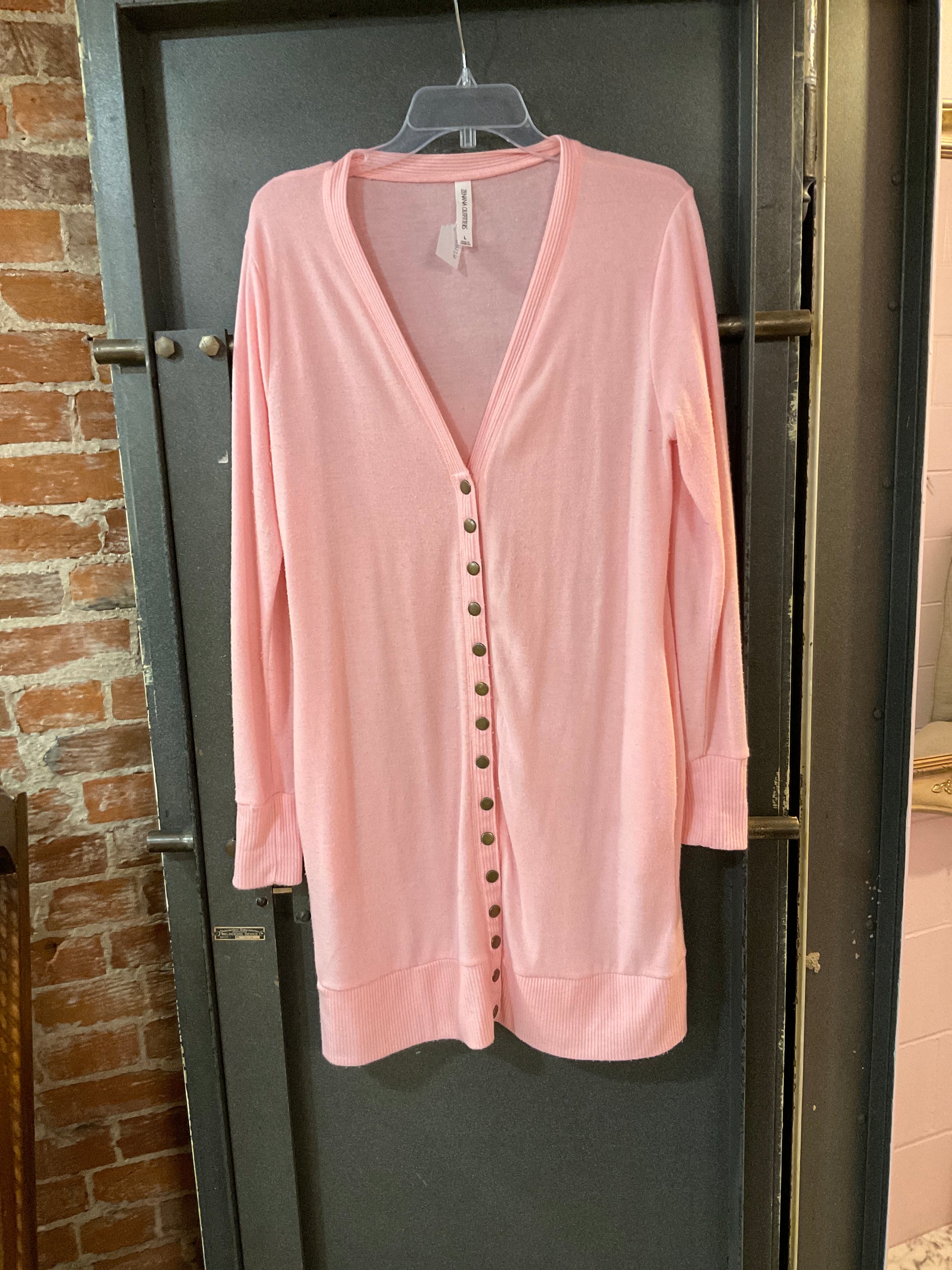 PINK ZENANA CARDIGAN L