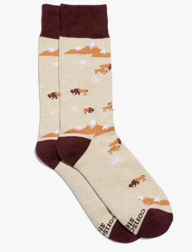 Conscious Step - Socks that Protect Bison - National Park Collection