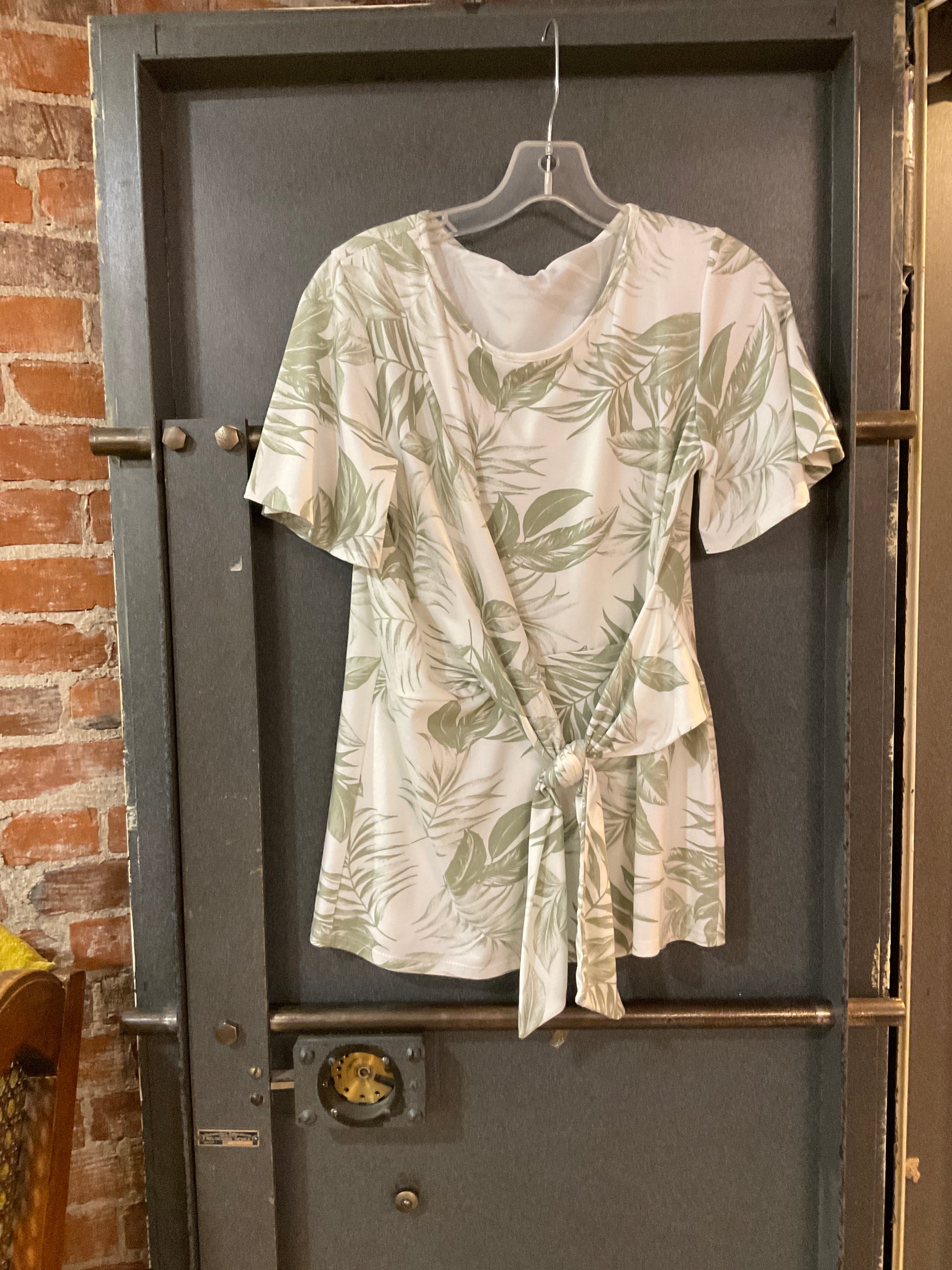 GREEN/WHITE ISCA SHORT SLEEVE SHIRT S