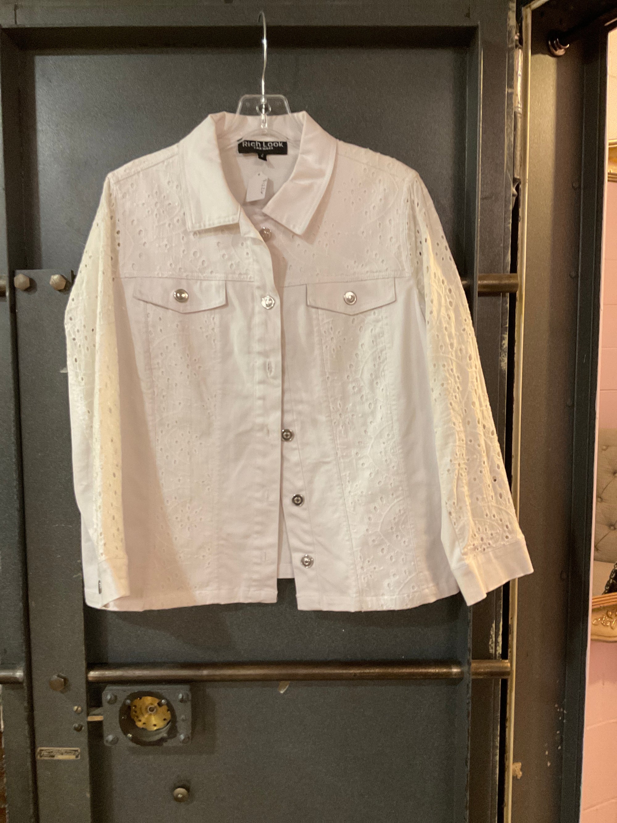 WHITE RICH LOOK JACKET L