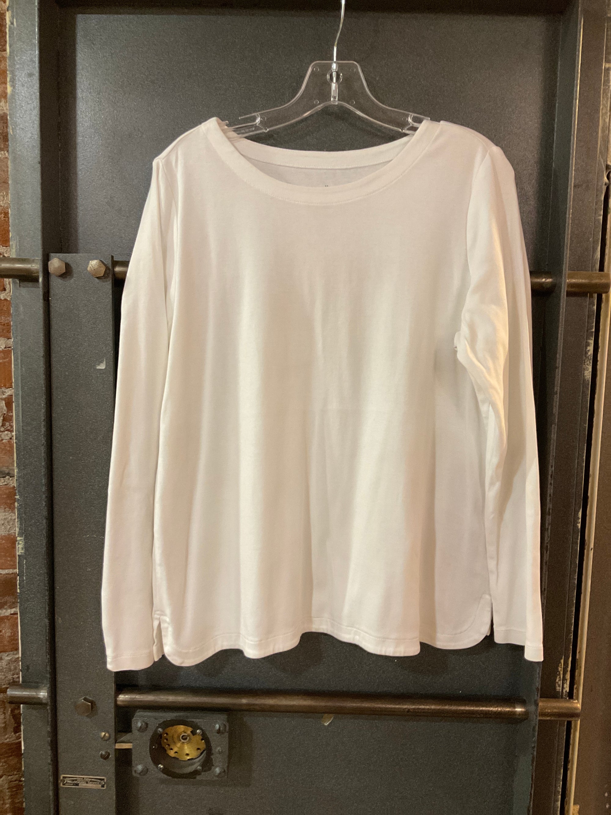 WHITE J JILL LONG SLEEVE SHIRT M