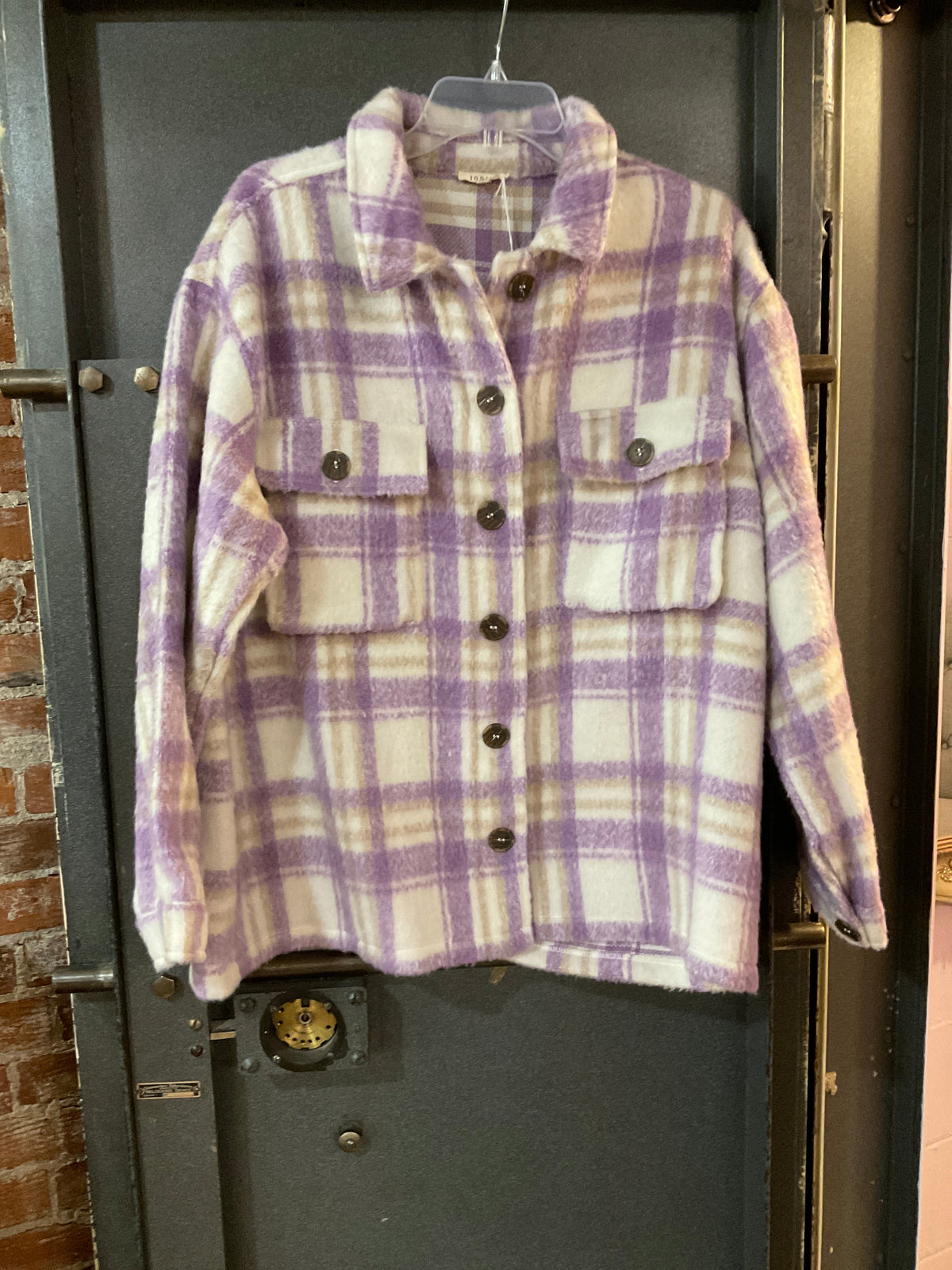 LAVENDER PATTERN JODIFL BUTTON UP JACKET L