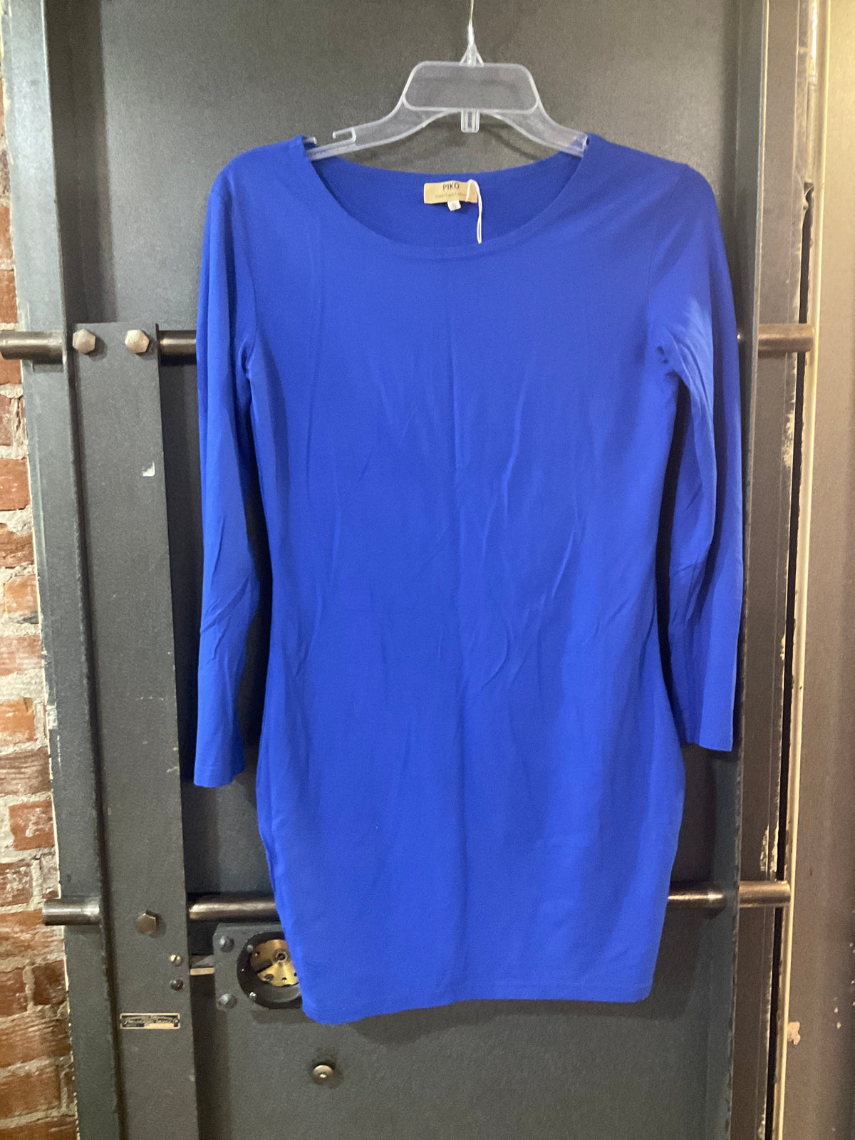 BLUE PIKO LONG SLEEVE SHIRT S
