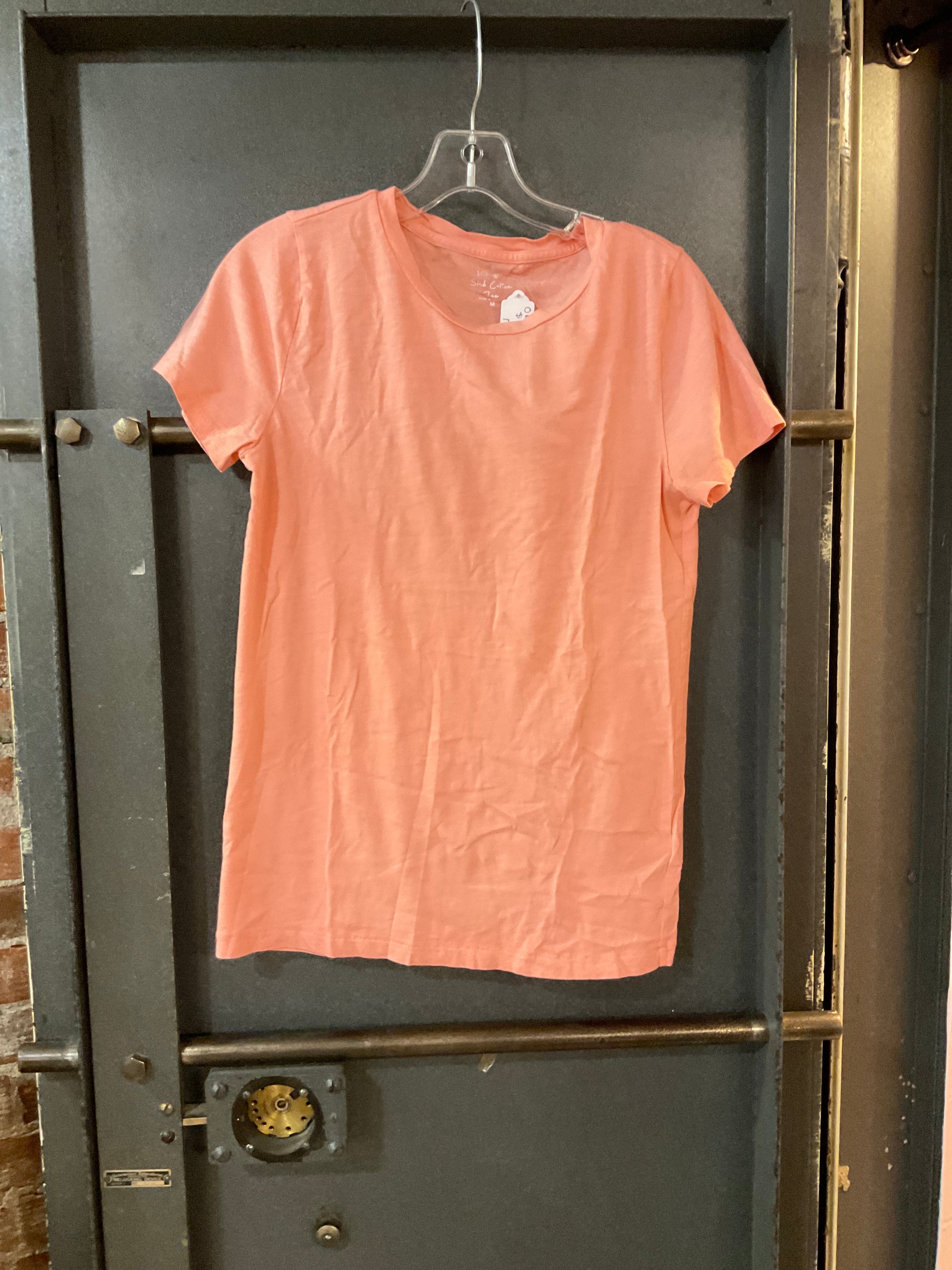 ORANGE J CREW SHORT SLEEVE SHIRT M