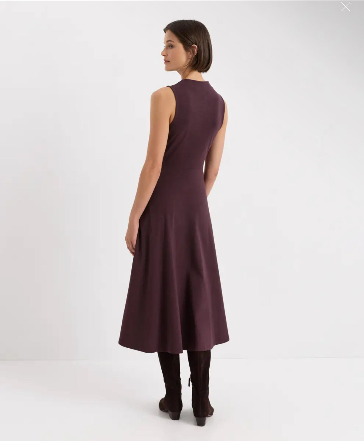 Pact fit &amp; flare cowl neck sleeveless dress