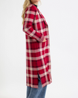 Downeast - Heritage Red Plaid Button Down Sweater Jacket