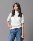 Hope & Henry - Diamond Stitch Mock Neck Sweater