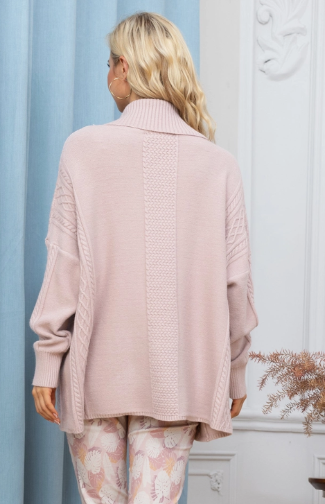 Orange Fashion Village - Joanna&#39;s Cable Knit Textured Sweater