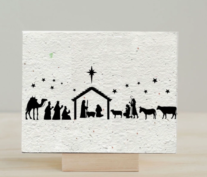 Nativity Scene  - Plantable Greeting Card