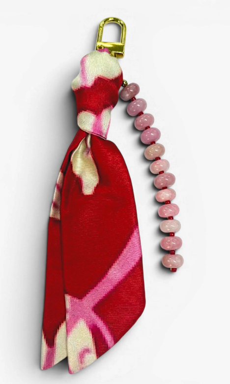 Ethic Goods - Tropical Red &amp; Gemstone Bag Charm