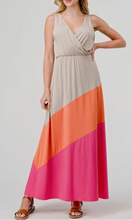 Load image into Gallery viewer, Tangerine and Fuchsia Modal Maxi Dress
