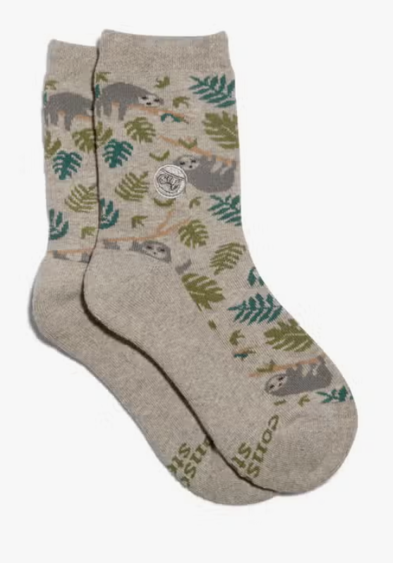 Conscious Step - Socks that Protect Sloths- Youth: 7-10Y