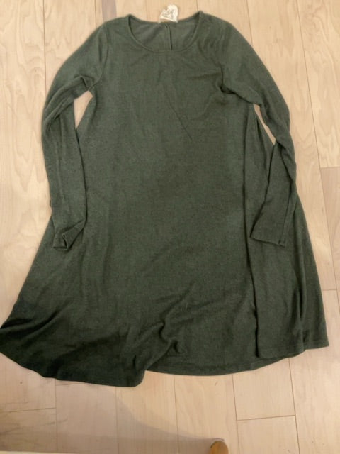 GREY PPLA CLOTHING L/S TEE SHIRT DRESS S