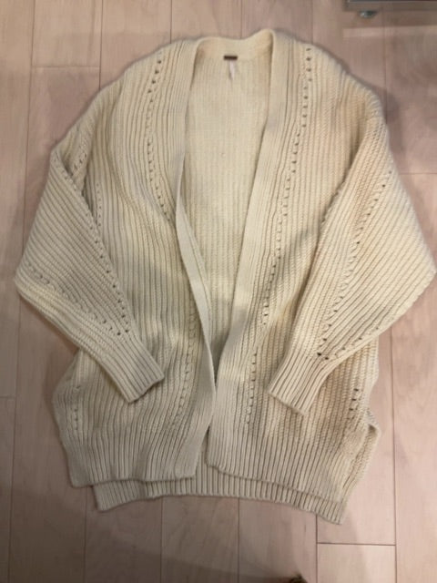 {{ClientCode}} CREAM Free People CARDIGAN, S
