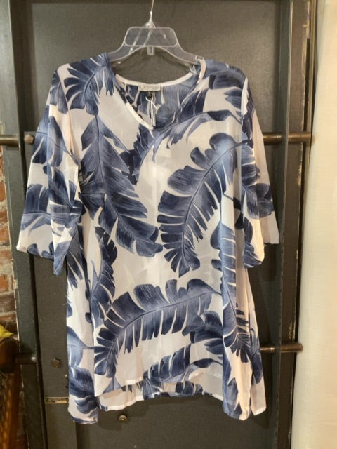 BLUE/WHITE FLORAL J VALDI COVERUP M