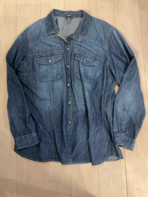 {{ClientCode}} DENIM EDDIE BAUER DENIM LONG SLEEVE, 2X
