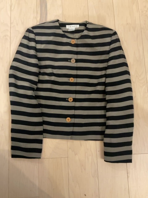 GRN/BLK STRIPE CHAUS BLAZER 6