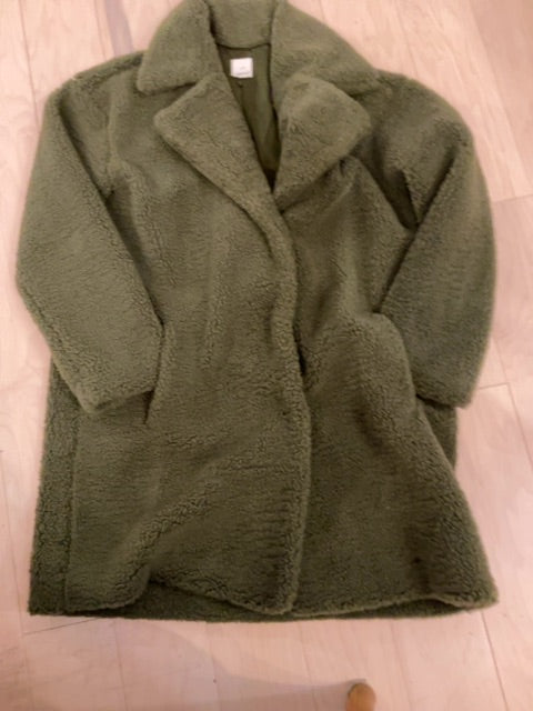 GREEN J JILL TEDDY BEAR COAT M
