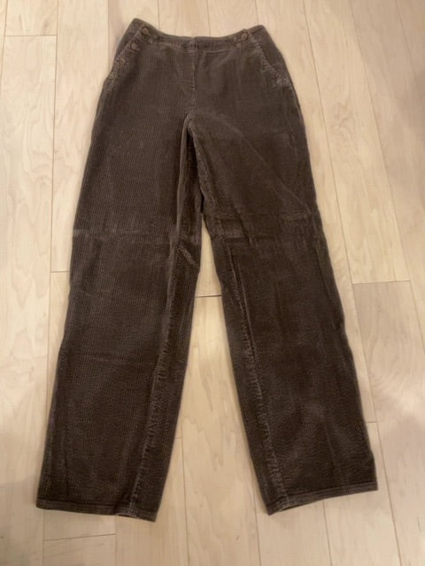 BROWN J JILL CORDUROY SUIT S/8T