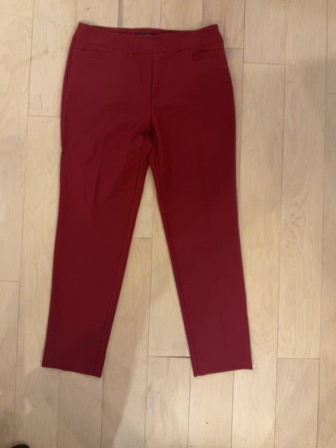 BURGUNDY ZAC &amp; RACHEL DRESS PANTS 10