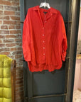 CORAL BANANA REPUBLIC LONG SLEEVE SHIRT XXL