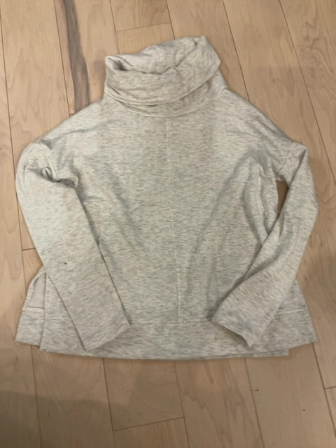 GREY BANANA REPUBLIC FUNNELNECK SWEATSHIRT XS