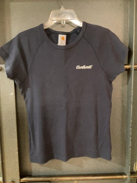 NAVY CARHARTT SHORT SLEEVE SHIRT M