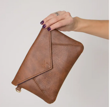 Load image into Gallery viewer, Kimnai Brown Adjustable Crossbody Purse

